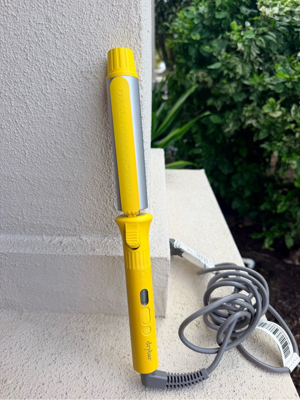 Drybar The Wrap Party Curling Styling Wand Yellow Digital Tested Working
